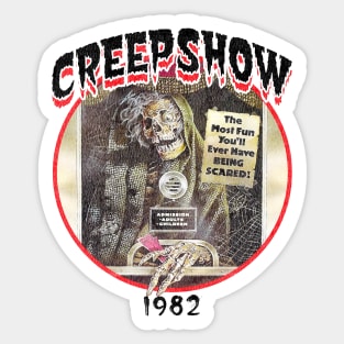 Creepshow 1982 Oval Worn Out Lts Sticker